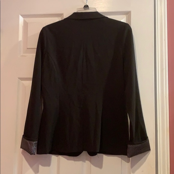 Mandee Black Blazer with Striped Cuffs, NWOT - Picture 5 of 5